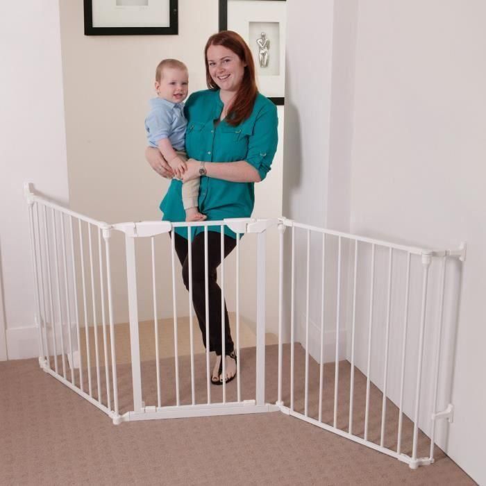 Barrera de seguridad - DREAMBABY - NEWPORT - 3 paneles - 85,5-200 x 74 cm - Bidireccional - Blanco 4 Barrera de seguridad - DREAMBABY - NEWPORT - 3 paneles - 85,5-200 x 74 cm - Bidireccional - Blanco 4