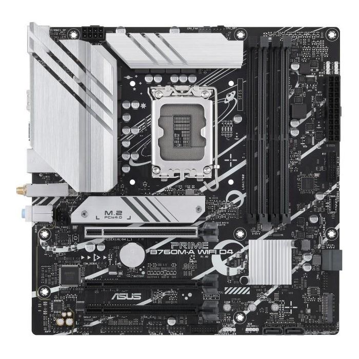Asus PRIME B760M-A WiFi D4 Placa Base Socket LGA 1700 DDR4 PCIe 4.0 Micro ATX WiFi 6 para Intel 13ª/12ª Gen