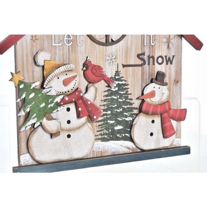DKD Home Decor Decoración Colgante Navidad Tradicional de Madera Rojo Verde 2x28x30cm (Set de 6 Unidades Surtidas) 2