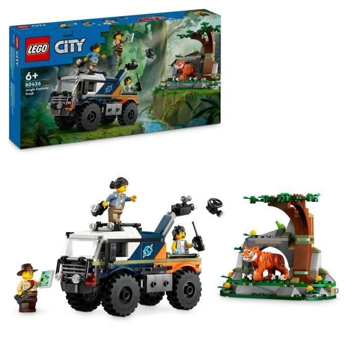 LEGO 60426 City Camión Todoterreno Explorador de la Selva, Juguete para niños, Edad 6