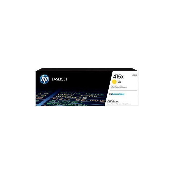 HP Toner Amarillo LaserJet M454 Series - Nº 415X para LaserJet 454 Series, Capacidad 6.000 Páginas