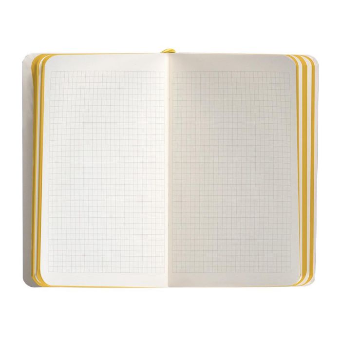 Cuaderno Con Gomilla Antartik Notes Tapa Blanda A6 Cuadricula Morado Y Amarillo 100 Hojas 80 gr Fsc 7