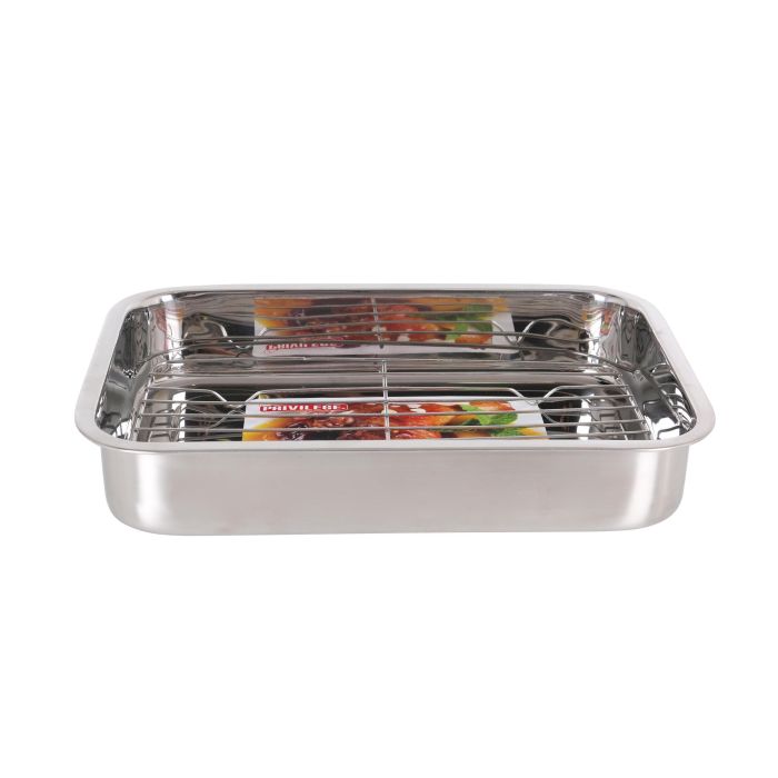 Bandeja rectangular con grill Quttin 38x28 cm (4 Unidades) 4 Bandeja rectangular con grill Quttin 38x28 cm (4 Unidades) 4