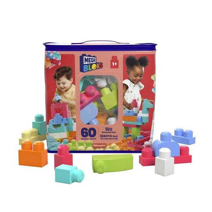 Bolsa construccion mega blocks 60 piezas rosa 5 Bolsa construccion mega blocks 60 piezas rosa 5