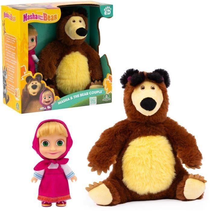 Caja de muñecas y peluches - MASHA Y EL OSO - Masha 12 cm y Michka 20 cm - a partir de 3 años - MHA21 1 Caja de muñecas y peluches - MASHA Y EL OSO - Masha 12 cm y Michka 20 cm - a partir de 3 años - MHA21 1