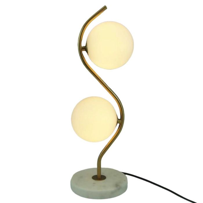 DKD Home Decor Lámpara Sobremesa Moderno Mármol y Cristal 16 x 48 x 16 cm (2 Unidades) 4