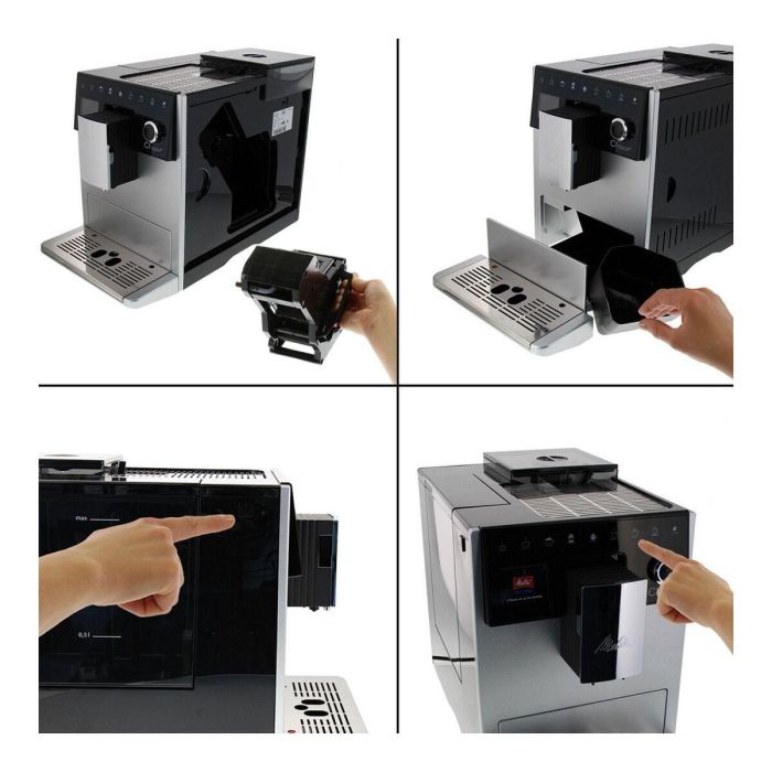 MELITTA CI Touch F630-101 Cafetera con molinillo - Depósito extraíble 1,8L - 2 depósitos de granos - Pantalla táctil - Plata 8