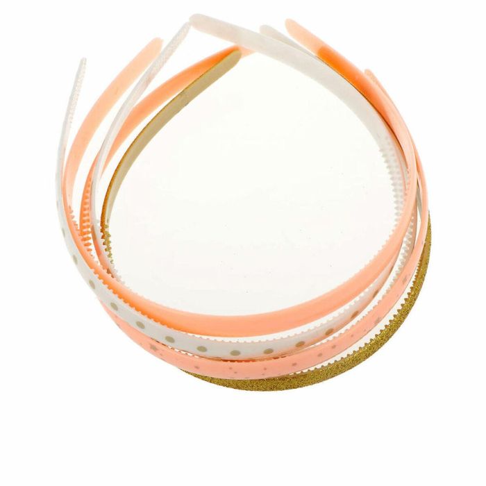 Inca Diademas para Niñas Lote de 5 Piezas de Plástico, Accesorios de Cabello con Diseños Variados: Rayas, Lunares, Brillantina y Lisas.