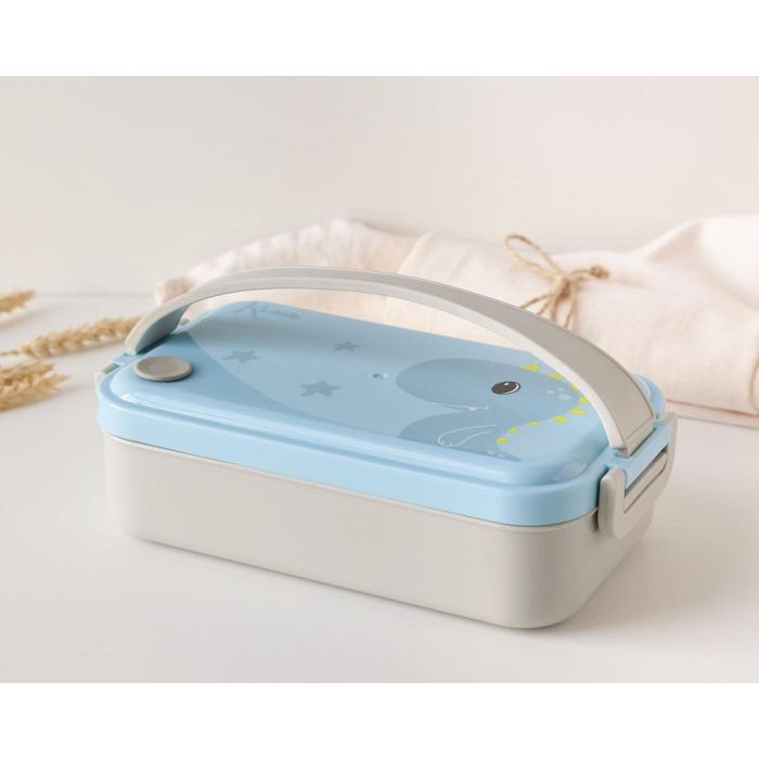 KioKids Caja Almuerzo Térmica Acero Inoxidable 550ml Hermética con Asa Portátil Dino Azul Apto Lavavajillas para Cole Bebés +4 Meses KioKids Caja Almuerzo Térmica Acero Inoxidable 550ml Hermética con Asa Portátil Dino Azul Apto Lavavajillas para Cole Bebés +4 Meses