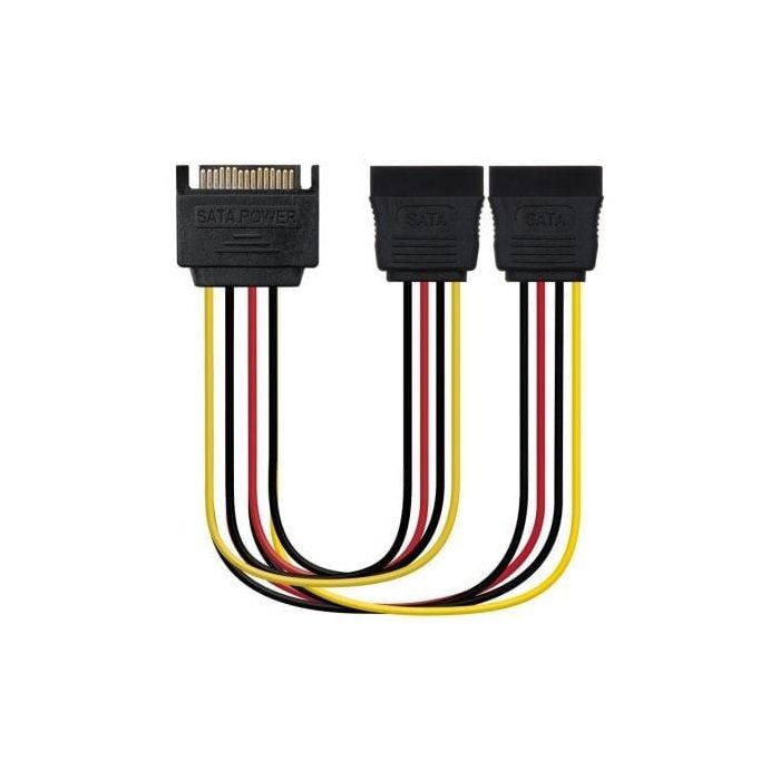 Nanocable 10.19.0104 Cable Adaptador de Alimentación SATA Macho a 2x SATA Hembra, Divisor de Corriente para Unidades SATA 30cm 0 Nanocable 10.19.0104 Cable Adaptador de Alimentación SATA Macho a 2x SATA Hembra, Divisor de Corriente para Unidades SATA 30cm 0