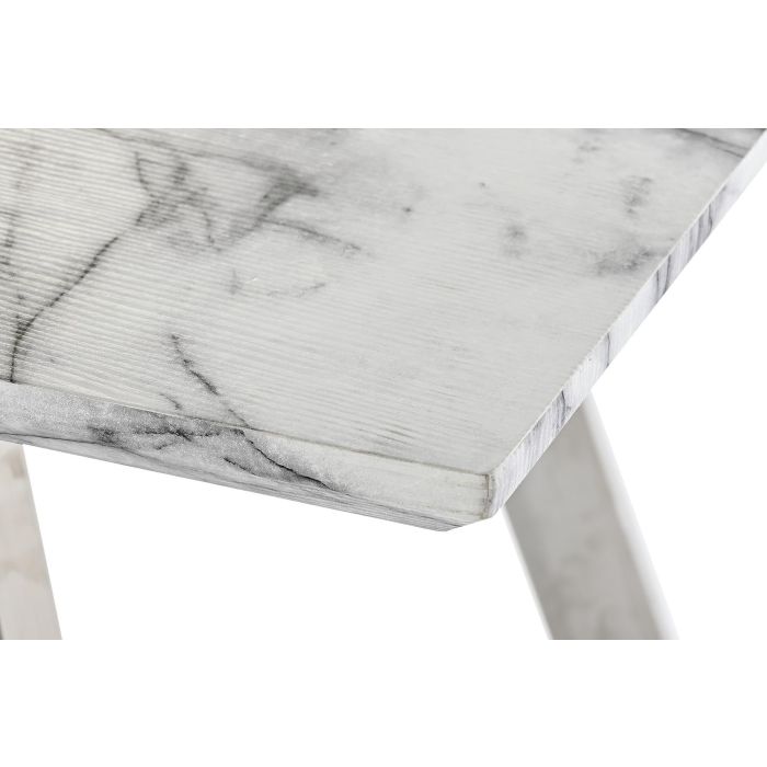 DKD Home Decor Mesa Comedor Moderna Blanca de MDF y Acero 160x90x76 cm 4 DKD Home Decor Mesa Comedor Moderna Blanca de MDF y Acero 160x90x76 cm 4