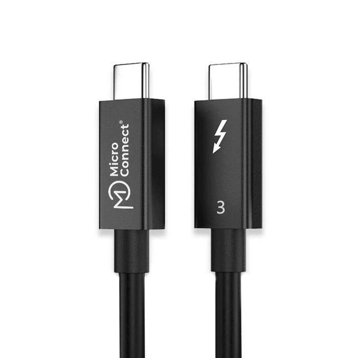 MicroConnect Cable Thunderbolt 3, 3m, 20Gbps Datos, 100W Carga Rápida, Dual 4K 60Hz, Compatible USB-C 1 MicroConnect Cable Thunderbolt 3, 3m, 20Gbps Datos, 100W Carga Rápida, Dual 4K 60Hz, Compatible USB-C 1