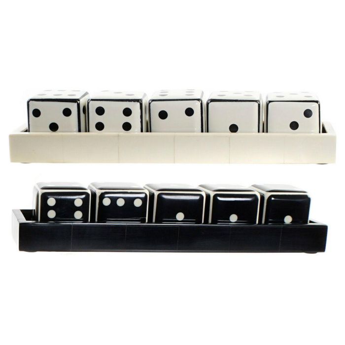 Juego De Mesa Moderno DKD Home Decor Negro Blanco 6 x 6 x 30 cm (2 Unidades) Juego De Mesa Moderno DKD Home Decor Negro Blanco 6 x 6 x 30 cm (2 Unidades)