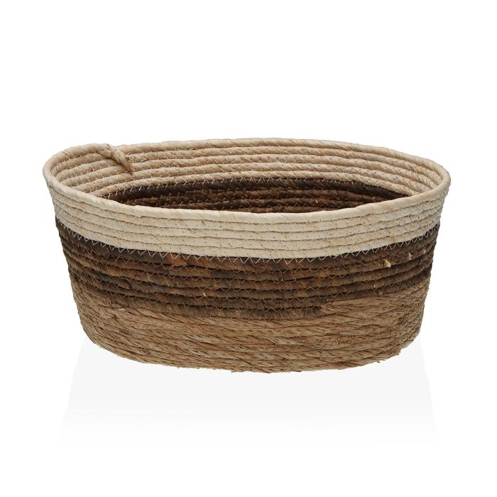 Cesta Marrón Ancha Versa 31x16x39 cm - Fibras de maíz y paja (2 Unidades) Cesta Marrón Ancha Versa 31x16x39 cm - Fibras de maíz y paja (2 Unidades)
