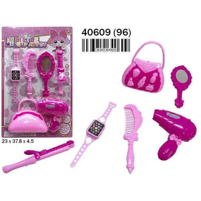 Bolos,secador y accesorios de belleza en blister. 23x37,8x4,5 cm - modelos surtidos Bolos,secador y accesorios de belleza en blister. 23x37,8x4,5 cm - modelos surtidos
