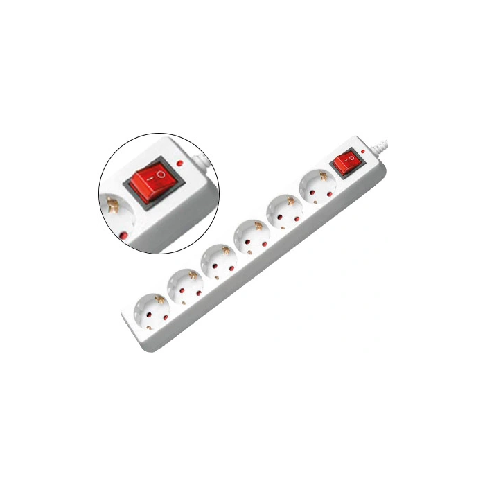Mediarange Regleta 6 Tomas con Interruptor Longitud Cable 1.4m Color Blanco 0 Mediarange Regleta 6 Tomas con Interruptor Longitud Cable 1.4m Color Blanco 0