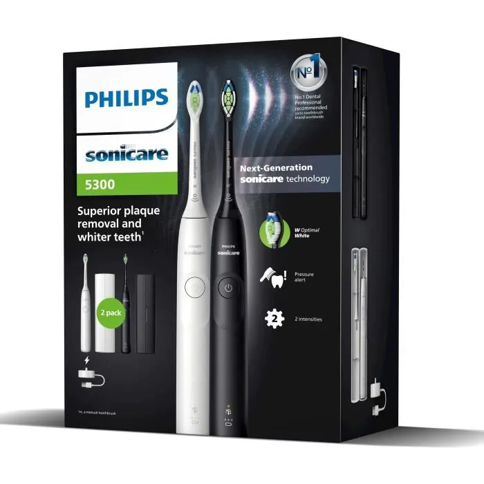 Cepillo de Dientes Eléctrico Philips HX7109/01 DUO SERIE 5300 (2 Unidades) 2 Cepillo de Dientes Eléctrico Philips HX7109/01 DUO SERIE 5300 (2 Unidades) 2
