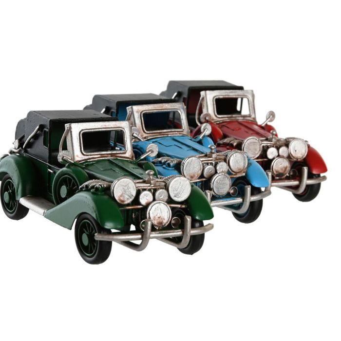 DKD Home Decor Vehículo Vintage Decorativo de Metal para Hogar - Set de 3 Unidades, Colores Surtidos (Verde, Rojo, Azul) - 7.5x7x16 cm 1 DKD Home Decor Vehículo Vintage Decorativo de Metal para Hogar - Set de 3 Unidades, Colores Surtidos (Verde, Rojo, Azul) - 7.5x7x16 cm 1