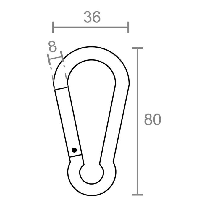 Edm Mosquetón Msq04 Aluminio Colores Surtidos 8 x 80 mm 5
