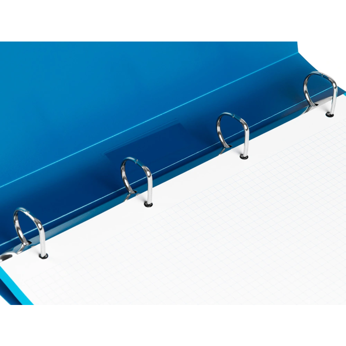 Liderpapel 43432 Carpeta 4 Anillas 25 mm Polipropileno Din A4 Azul Translucido 1