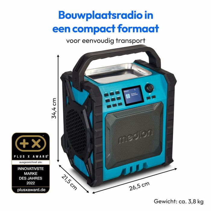 Medion AAAPC79478 Radio DAB para exteriores IP54, 30W RMS 6