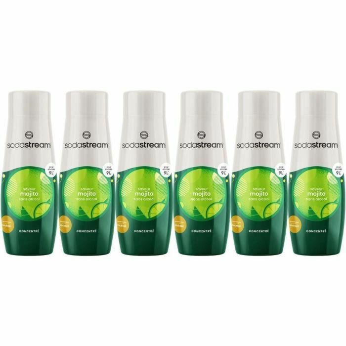 Sodastream SOD7290116748696 Concentrado Mojito Sin Alcohol, Pack de 6 botellas de 440 ml, Rinde hasta 54L de bebidas Sodastream SOD7290116748696 Concentrado Mojito Sin Alcohol, Pack de 6 botellas de 440 ml, Rinde hasta 54L de bebidas