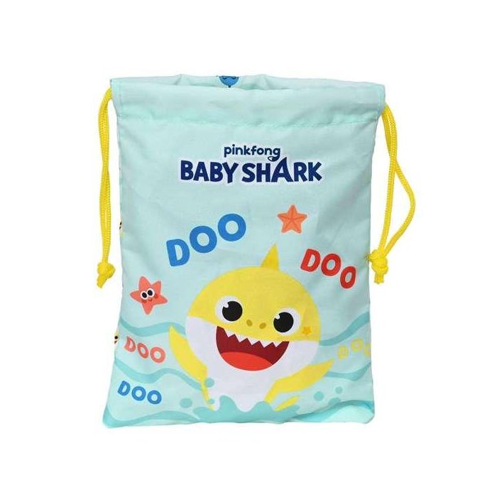 Portameriendas Baby Shark Beach Day Amarillo Azul claro (20 x 25 x 2 cm) Portameriendas Baby Shark Beach Day Amarillo Azul claro (20 x 25 x 2 cm)