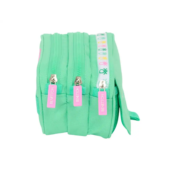 Portatodo Triple Benetton Mint Verde 21,5 x 10 x 8 cm 2