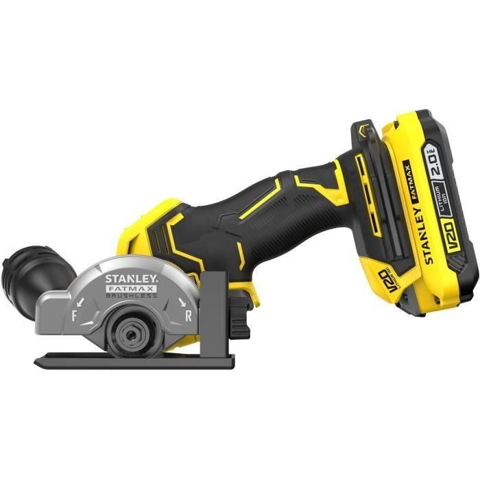 Mini Sierra Circular - STANLEY FATMAX V20 - SFMCM300D2-QW - 75 mm Brushless - Litio 18V - 2 Baterías 2Ah 1 Mini Sierra Circular - STANLEY FATMAX V20 - SFMCM300D2-QW - 75 mm Brushless - Litio 18V - 2 Baterías 2Ah 1