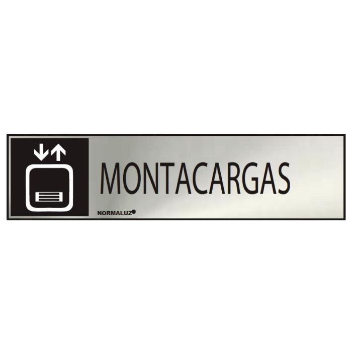Normaluz Cartel informativo montacargas en acero inoxidable adhesivo 0.8mm, 5x20cm, profesional/doméstico 0 Normaluz Cartel informativo montacargas en acero inoxidable adhesivo 0.8mm, 5x20cm, profesional/doméstico 0