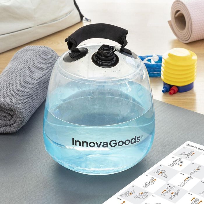 Pesa Rusa de Agua para Entrenamiento Fitness con Guía de Ejercicios Fibell InnovaGoods 13 Pesa Rusa de Agua para Entrenamiento Fitness con Guía de Ejercicios Fibell InnovaGoods 13