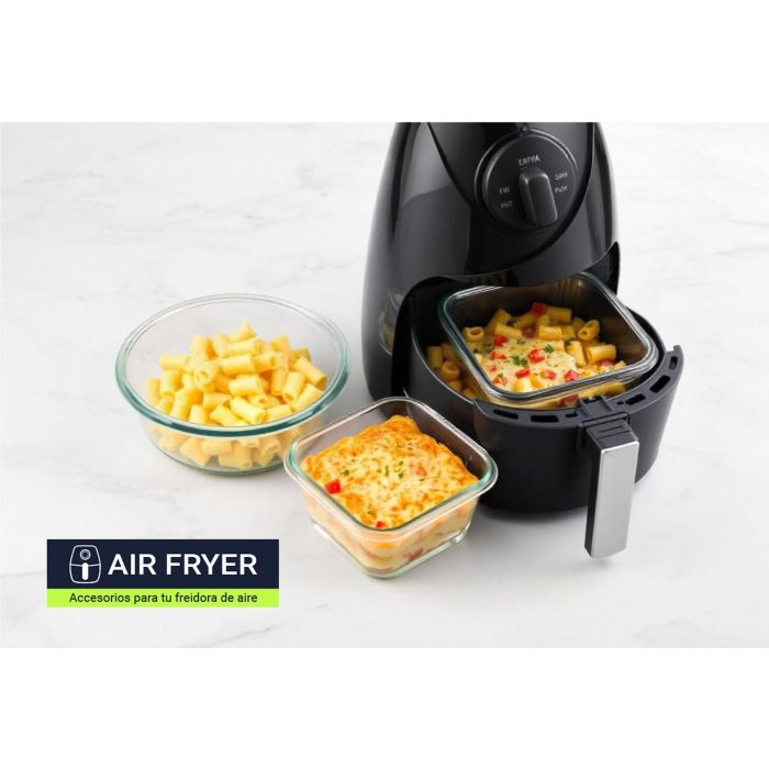 Molde de Vidrio Cuadrado para Airfryer 17.5 cm Quttin - Inde (12 Unidades) 2