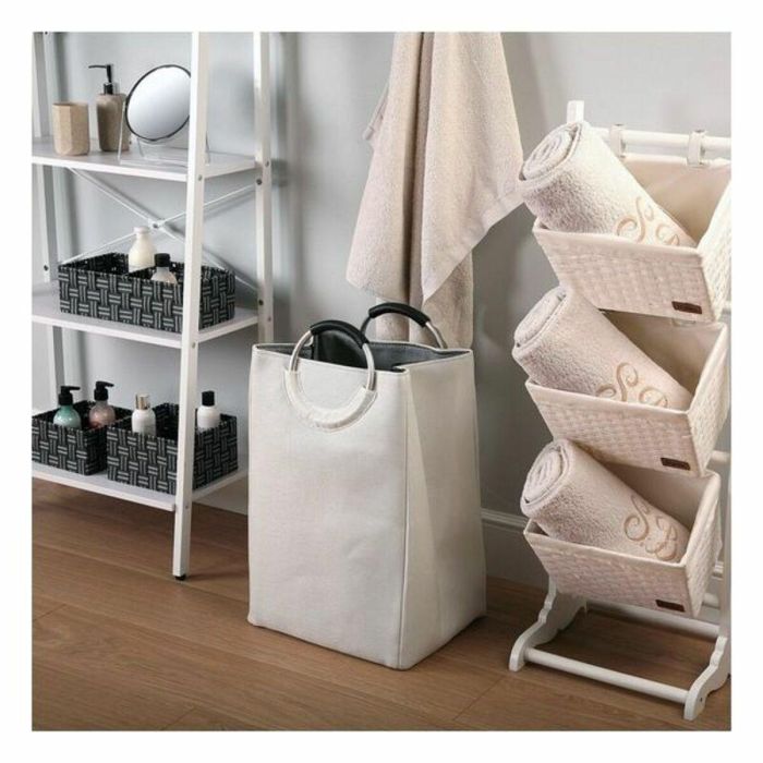 Cesto para la Ropa Sucia Con asas Minimalista 30 x 55 x 36 cm 4