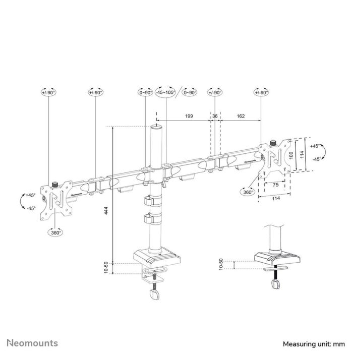 Soporte de Mesa para Pantalla Neomounts DS60-600BL2 10" 32" 16 Soporte de Mesa para Pantalla Neomounts DS60-600BL2 10" 32" 16