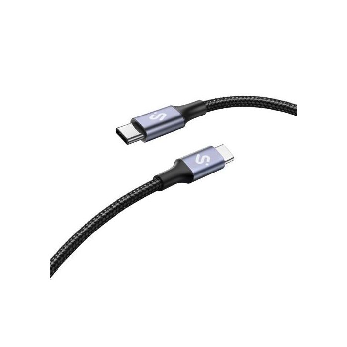 Cable USB-C a USB-C Subblim PLUS Negro 1 m 6 Cable USB-C a USB-C Subblim PLUS Negro 1 m 6