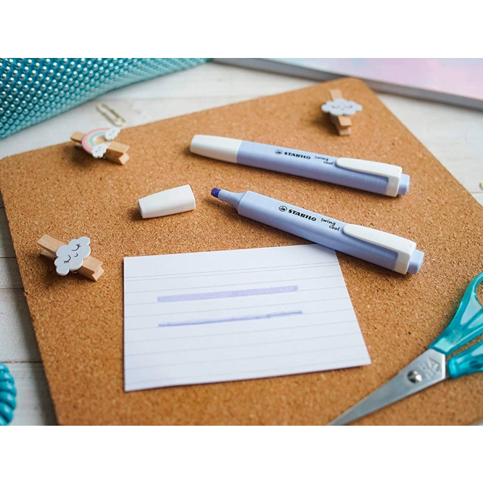 Stabilo Swing Cool Pastel Marcador Fluorescente Azul Nublado Caja 10 Ud 5
