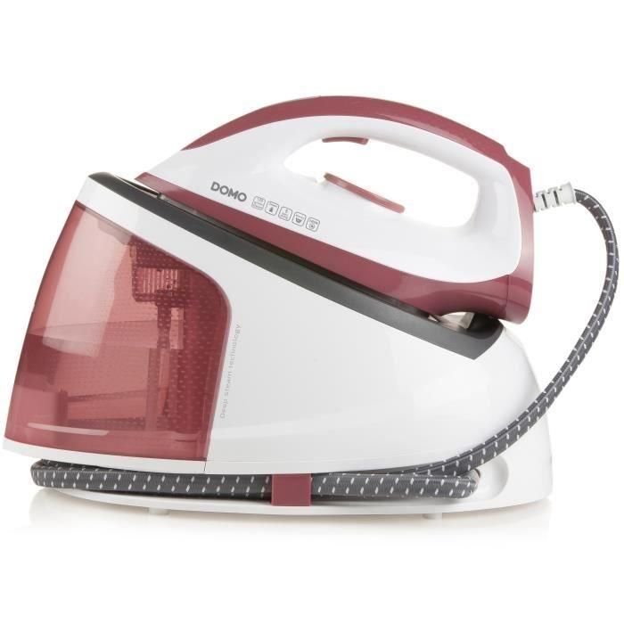DOMO DO7114S - Plancha con generador de vapor - 5 bar - Vapor continuo 120g / min - Depósito de agua 1,2L - Suela de cerámica DOMO DO7114S - Plancha con generador de vapor - 5 bar - Vapor continuo 120g / min - Depósito de agua 1,2L - Suela de cerámica