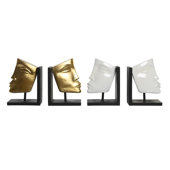 Sujetalibros Moderno DKD Home Decor Dorado Blanco 10 x 22 x 30.5 cm Set de 2 (2 Unidades) Sujetalibros Moderno DKD Home Decor Dorado Blanco 10 x 22 x 30.5 cm Set de 2 (2 Unidades)