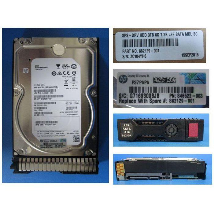 Hewlett Packard Enterprise Disco Duro 3TB, 3.5", SATA III, 7.2K rpm, LFF, SC 1