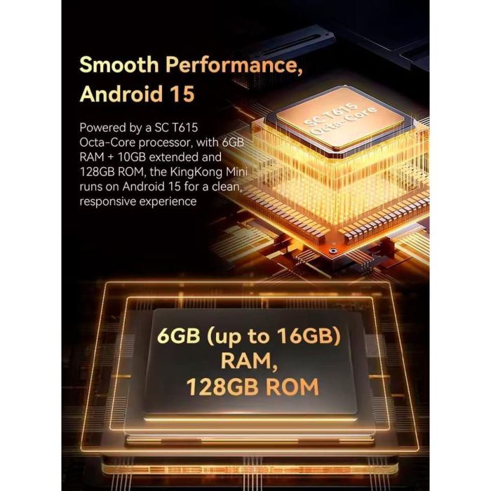 Cubot Tablet King Kong Mini, 6+128GB, Pantalla 8.68" HD+ 90Hz, Batería 10200 mAh, IP68/IP69K/MIL-STD-810H, Android 15 5
