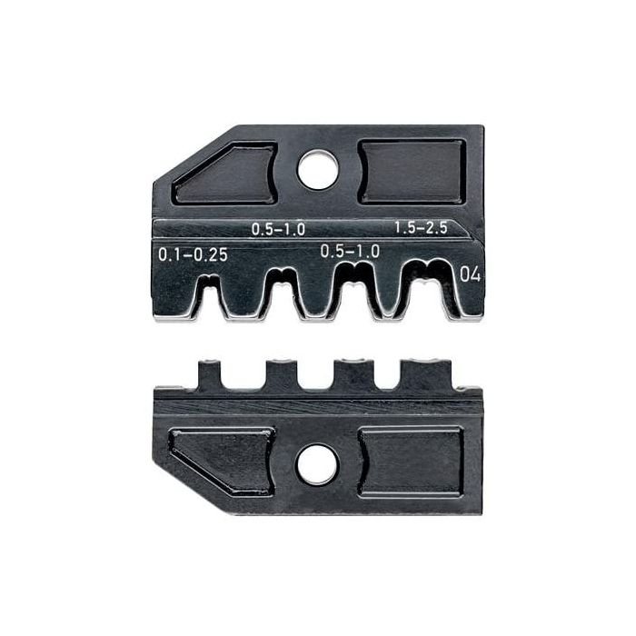 Knipex 97 49 04 Crimpeinsatz Matriz para compresión de terminales y conectores sin aislar 4 piezas