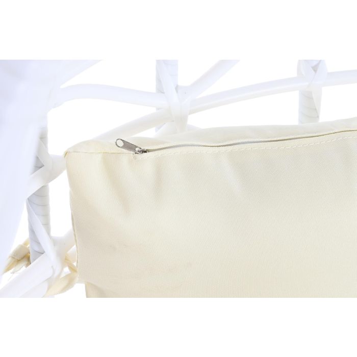 DKD Home Decor Sillón Colgante Terraza Y Jardin Blanco Crudo 70 x 110 x 90 cm 3