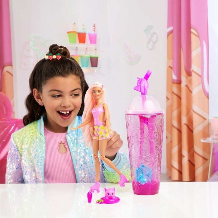 Barbie Pop! Reveal Serie Frutas Fresa Muñeca con Sorpresas y Cambio de Color Hnw41 Mattel 4