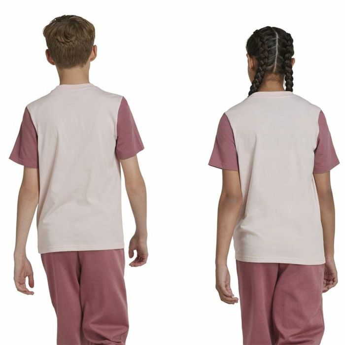 Camiseta de Manga Corta Infantil Adidas Essentials Big Logo Colorblock 3