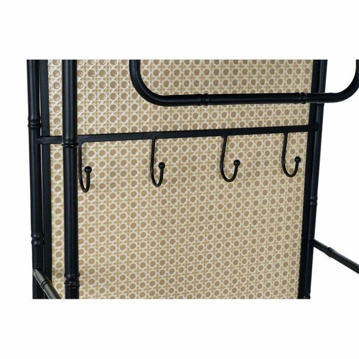 Perchero DKD Home Decor Espejo Negro Madera Metal Ratán (48 x 20.5 x 150 cm) 2 Perchero DKD Home Decor Espejo Negro Madera Metal Ratán (48 x 20.5 x 150 cm) 2