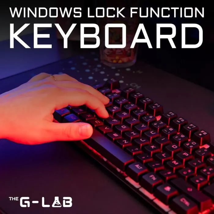 THE G-LAB Teclado Gaming KEYZ-CAESIUM/FR Membrana RGB Diseño FR 12 Atajos 19 Teclas Anti-Ghosting 3