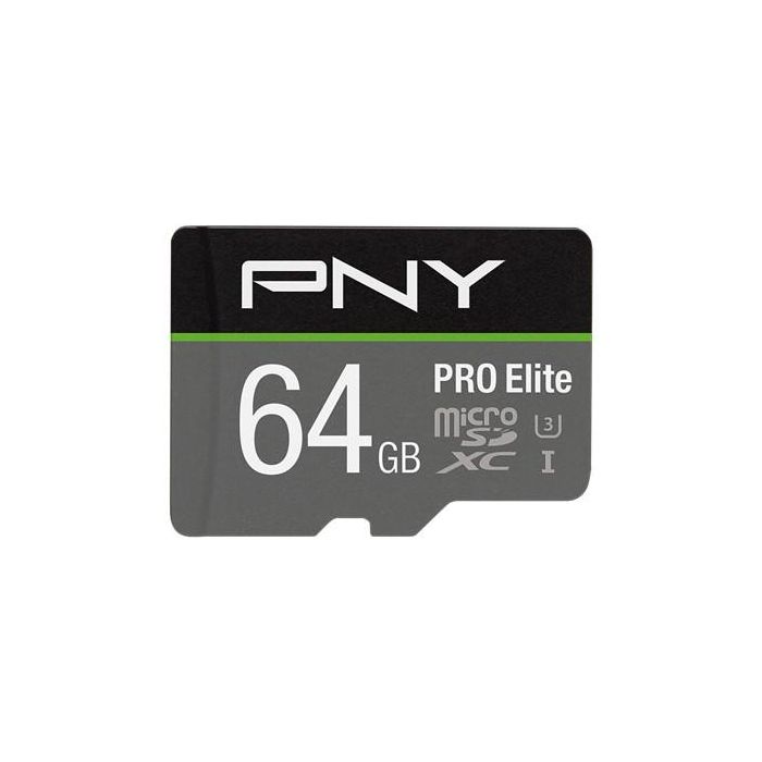 Tarjeta de Memoria Micro SD con Adaptador PNY P-SDU64GV31100PRO-GE Pro Elite C10 64 GB 0 Tarjeta de Memoria Micro SD con Adaptador PNY P-SDU64GV31100PRO-GE Pro Elite C10 64 GB 0