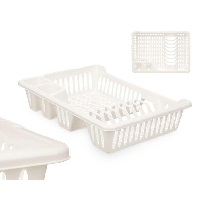 Escurreplatos pequeño blanco Kinvara 40x8x29.5 cm plástico (24 Unidades) Escurreplatos pequeño blanco Kinvara 40x8x29.5 cm plástico (24 Unidades)