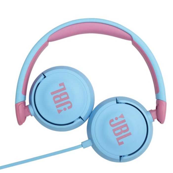 JBL JBLJR310BLU Auriculares Infantiles con Micrófono Jack 3.5 Sonido Seguro <85dB Ajustables, Azules y Rosas, Personalizables 4