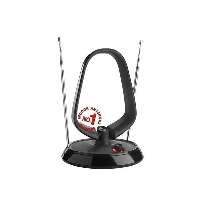 One For All Antena Interior Amplificada UNA PARA TODOS con 15 km de alcance TDT y Filtro 3G/4G/5G/LTE 3